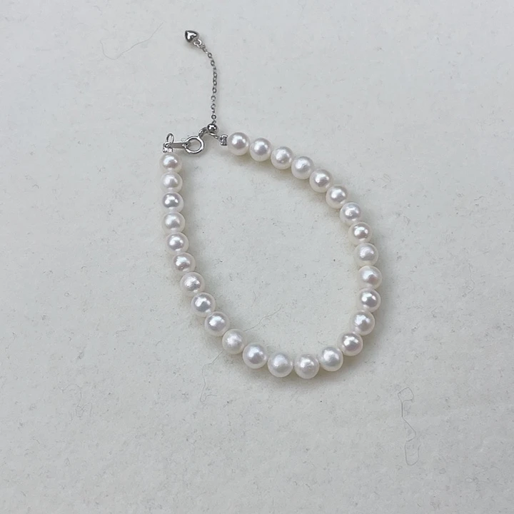 手绳淡水珍珠银S925镶嵌