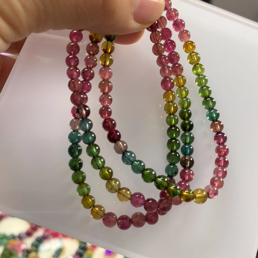 碧玺未镶嵌手链4.6左右