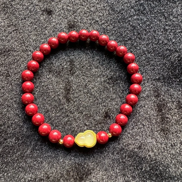 含辰砂工艺品保真高含量紫金砂葫芦款6mm