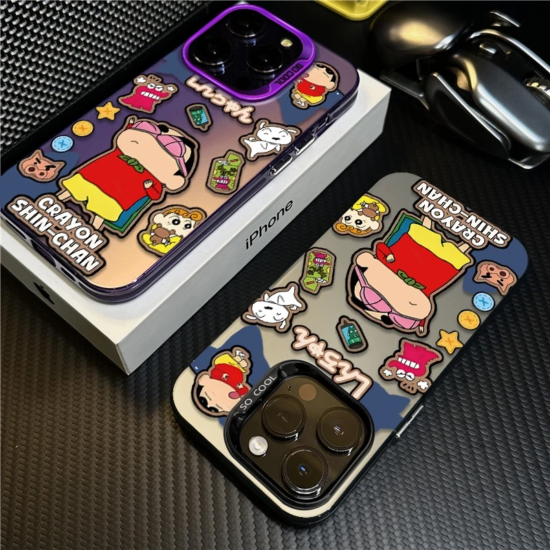 恶搞小新适用苹果16promax手机壳iPhone15硅胶14保护套17新款卡通