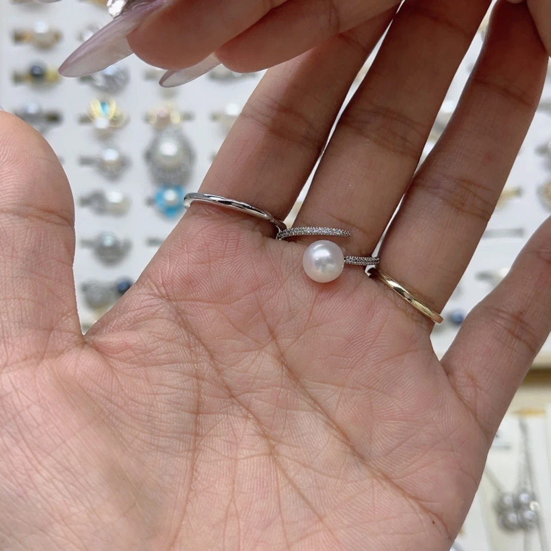 南***星合金淡水珍珠戒指
