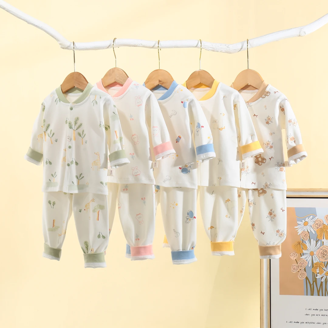 四季款套装纯棉护肚长袖