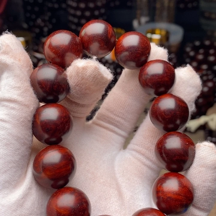 手串/手链小叶紫檀原汁原味1.8cm 顶泥 多瘤疤 金星 特价