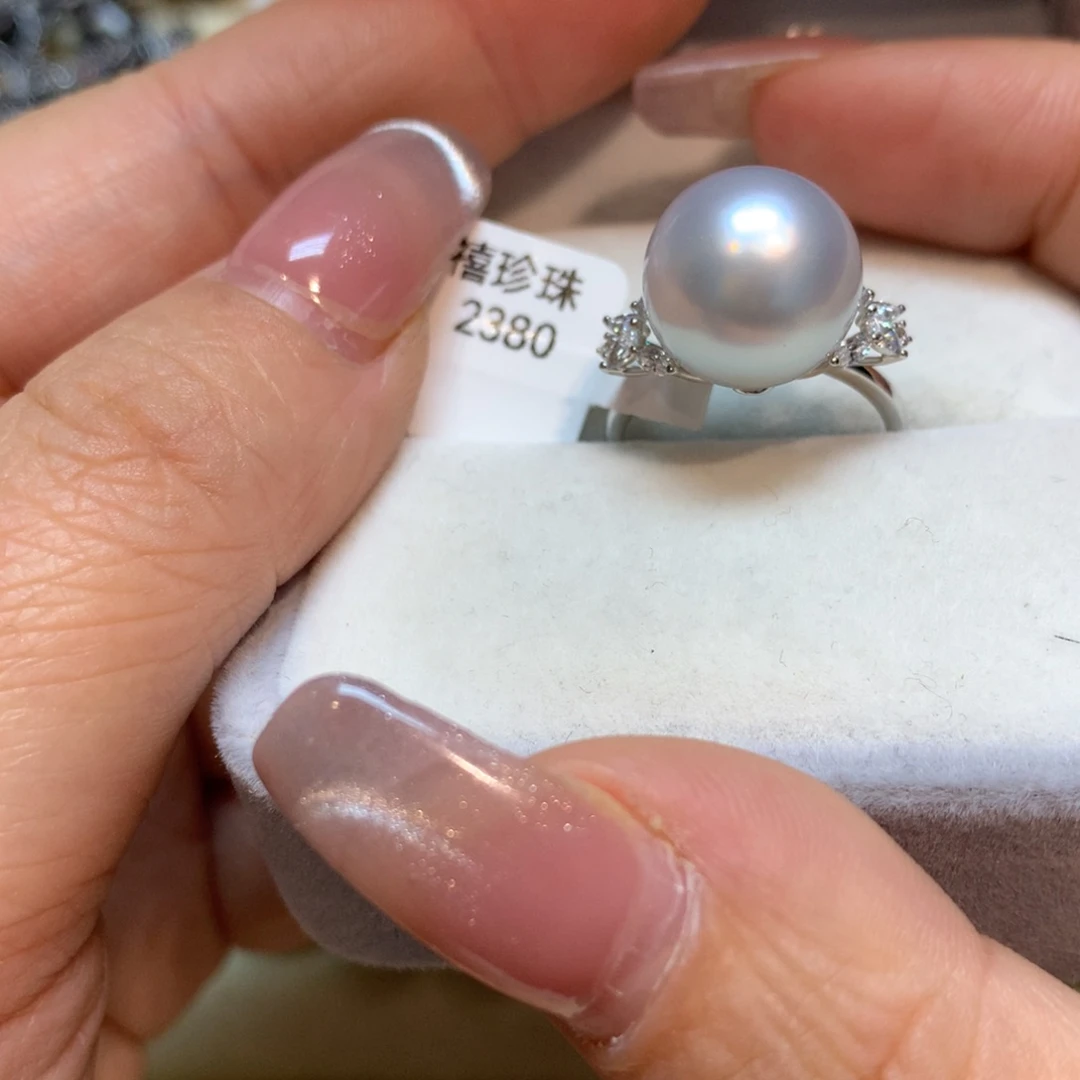 海水珍珠戒指14K金镶嵌