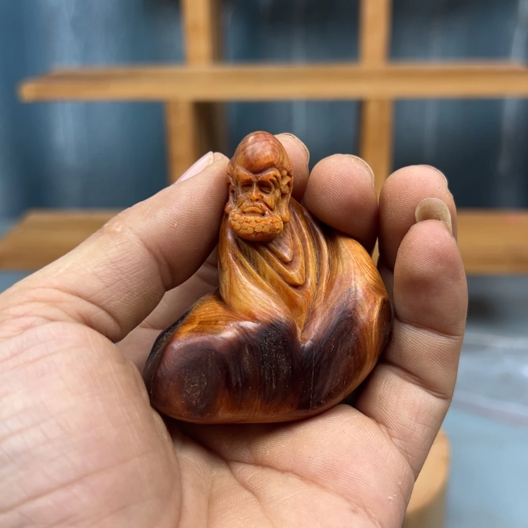 高***山木崖柏木摆件手把件