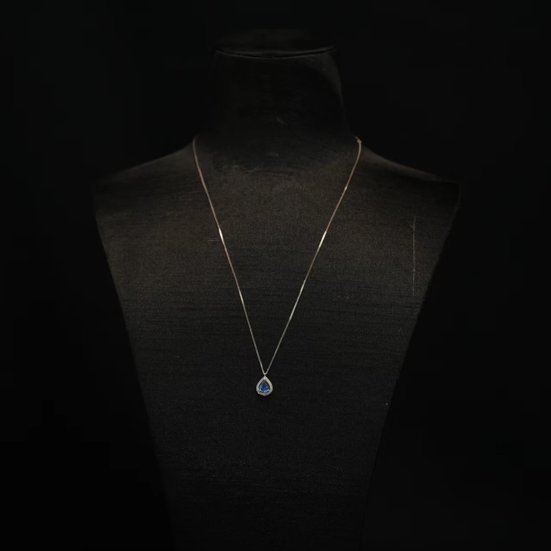 【初见珠宝】18K金蓝宝石项链11-1CH176X42【多样性发一件】