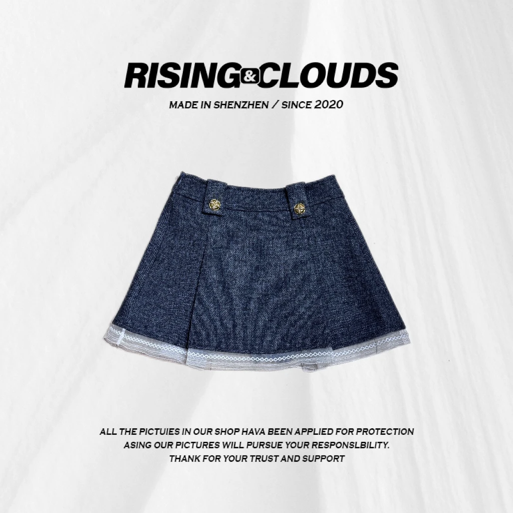 RISING&CLOUDS【小云姐】时尚舒适秋冬百褶小香半裙110473