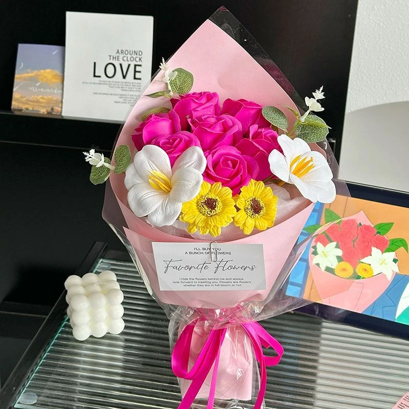 双十一礼物蜡笔小新广志的花束永生花玫瑰成品送广志送给美伢的花