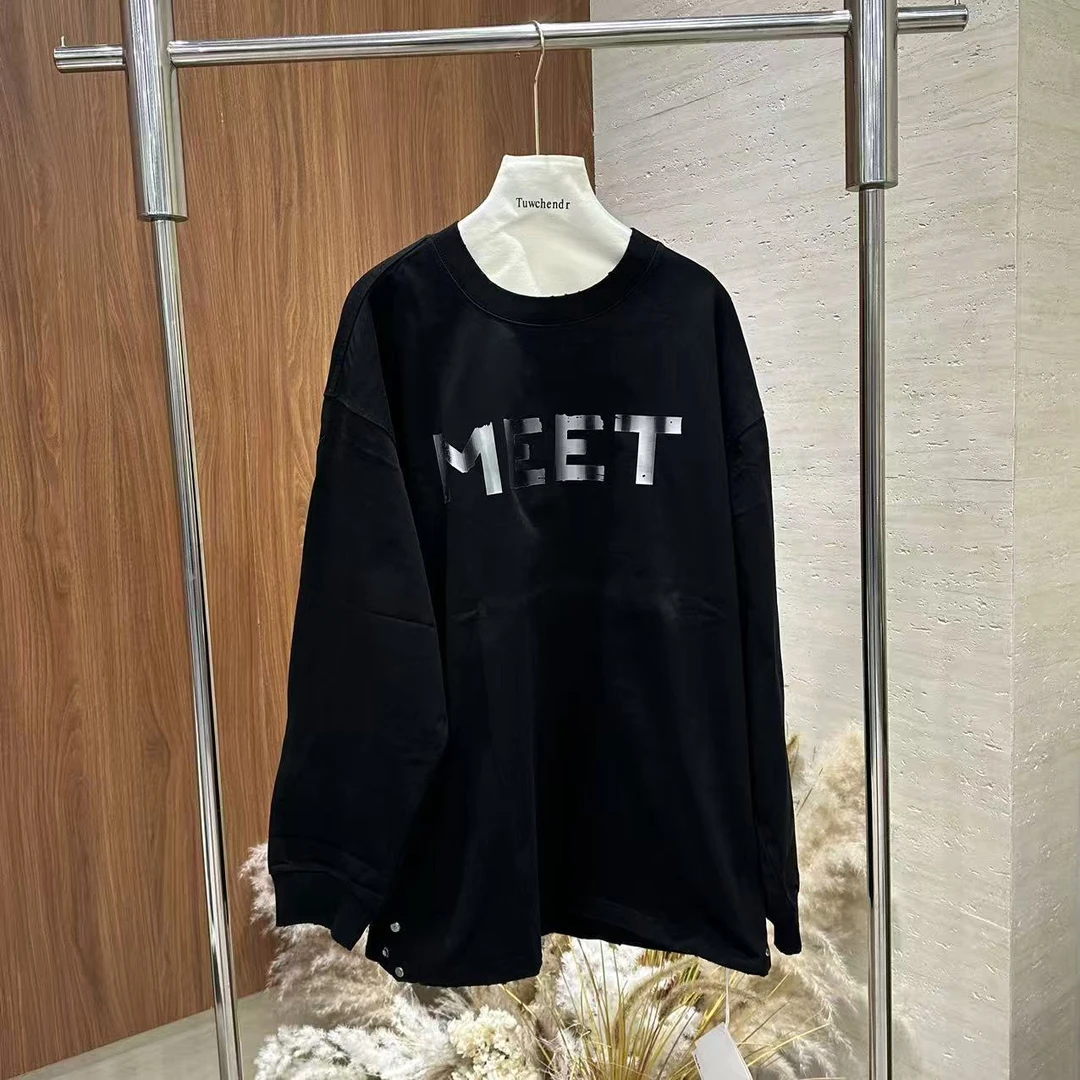 高品质男装【36050】镭射图案圆领宽松T恤