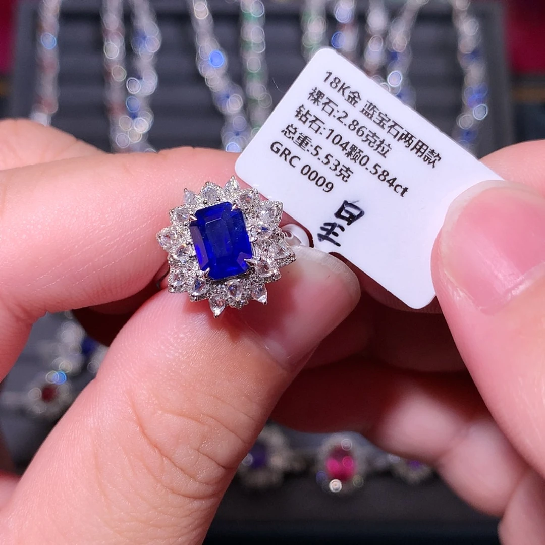 【闪购商品】蓝宝石戒指18K金镶嵌
