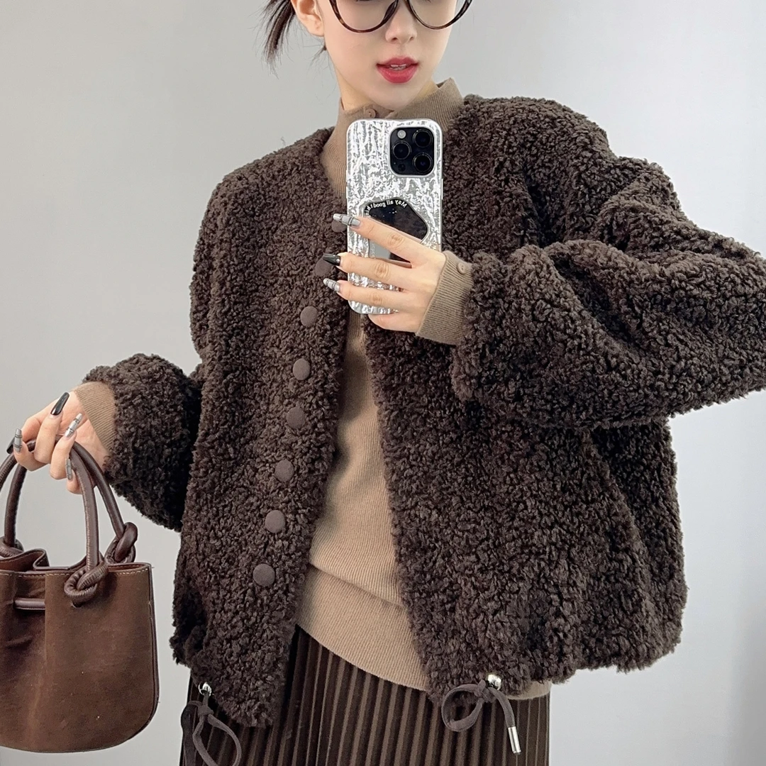 2025  轻奢环保羊剪绒外套