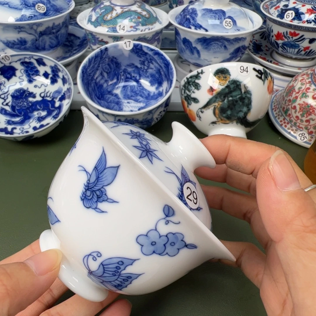 陶瓷景德镇纯手工纯手绘茶具木木29