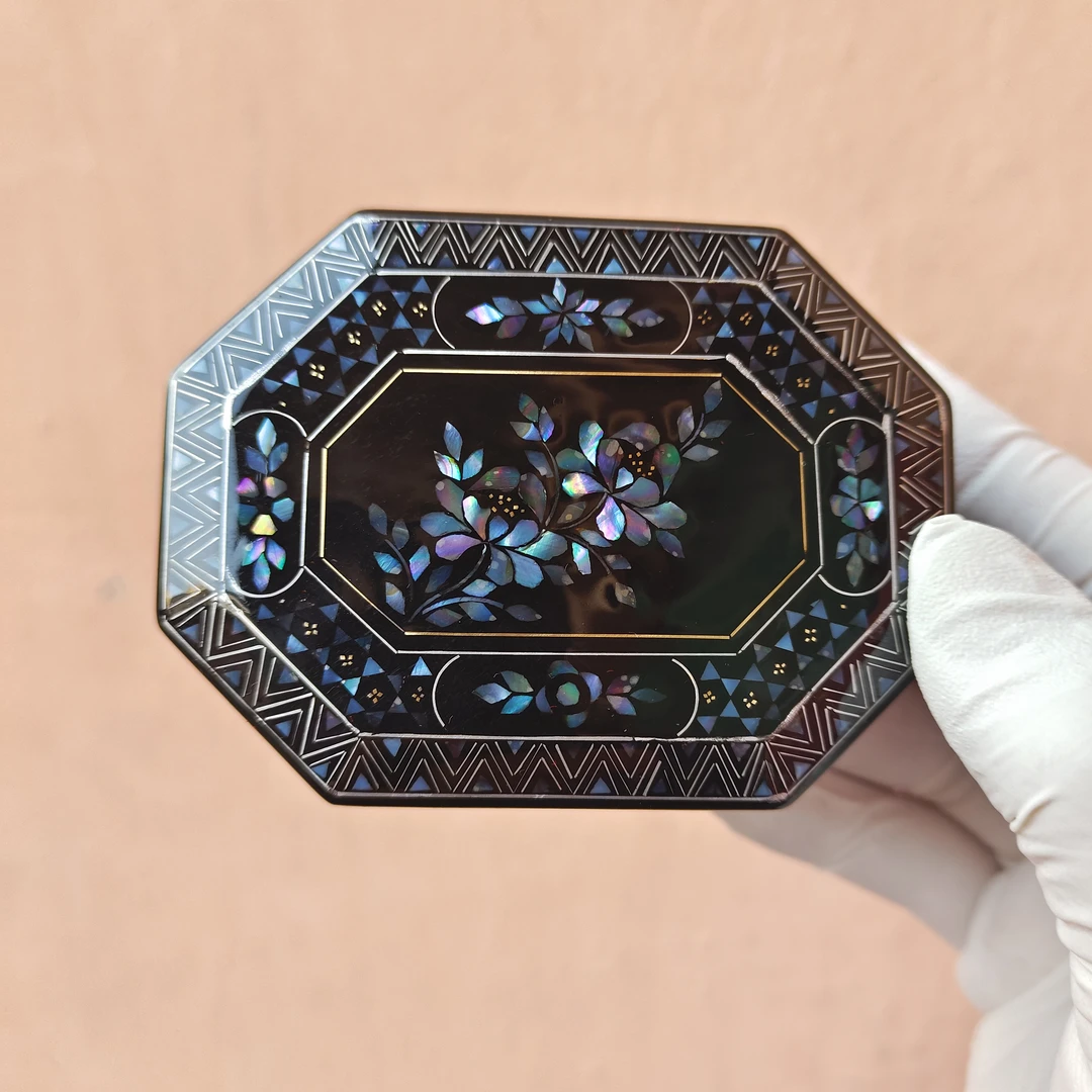 螺钿首饰盒戒指盒项链盒贝壳镶嵌生日礼物赠送外国友人工艺品大漆