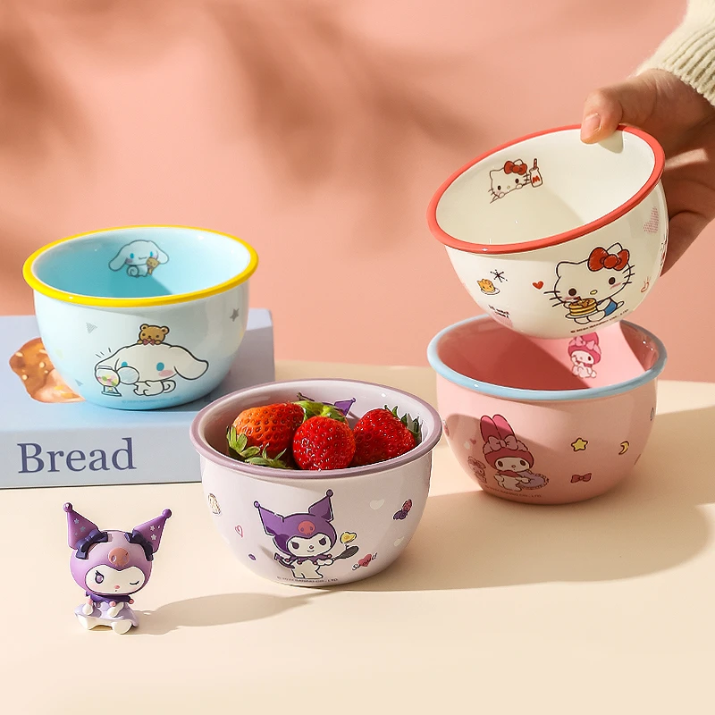 川岛屋三丽鸥库洛米儿童吃饭碗家用2025新款可爱陶瓷饭碗个人专用