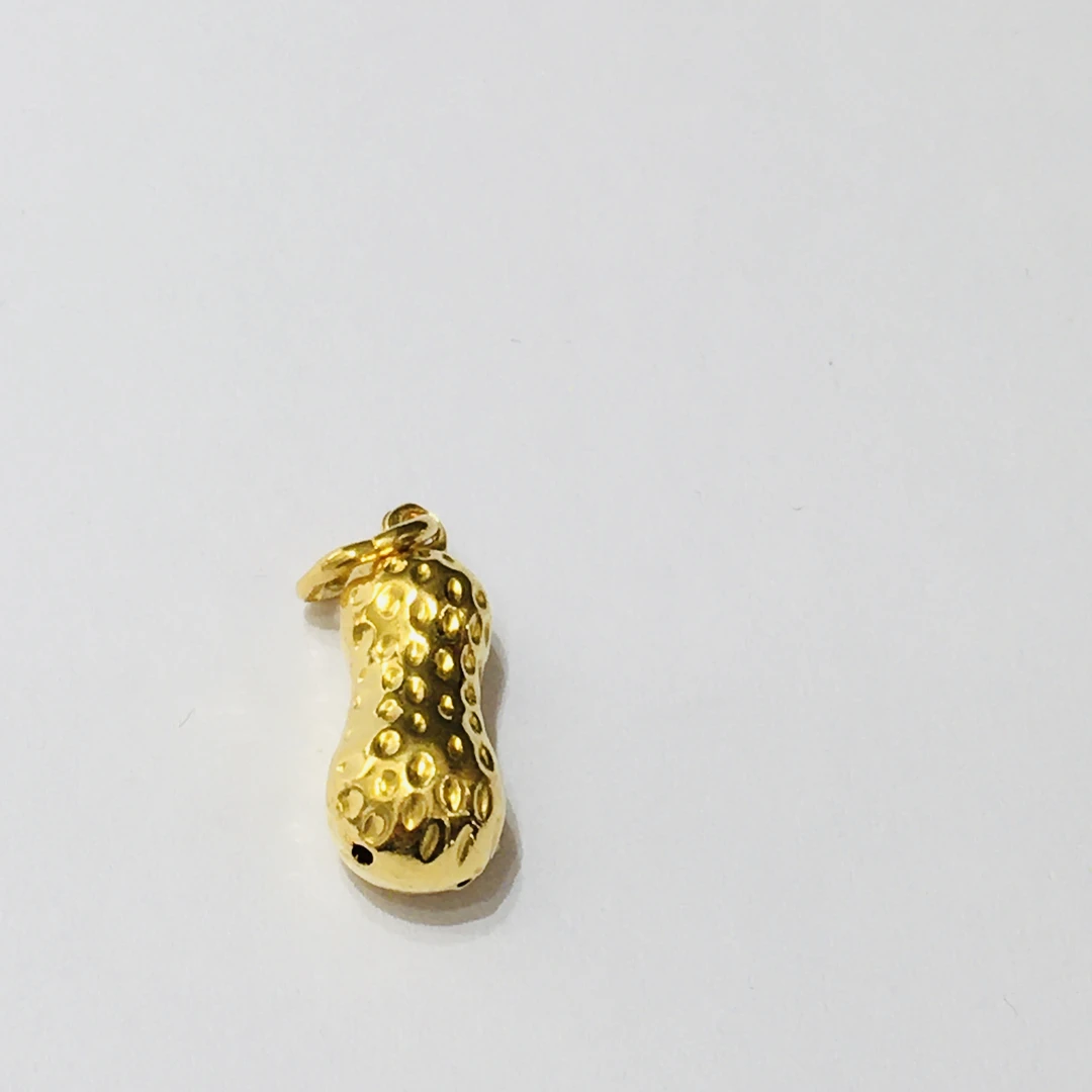 黄金足金999好事发生吊坠花生挂坠