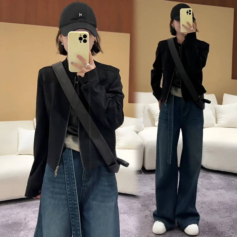 咖色夹克短外套女2025春秋新款复古时尚设计感小个子宽松百搭上衣