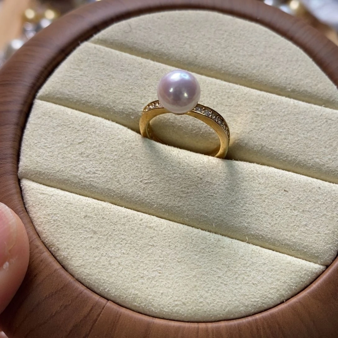 海水珍珠戒指银S925镶嵌