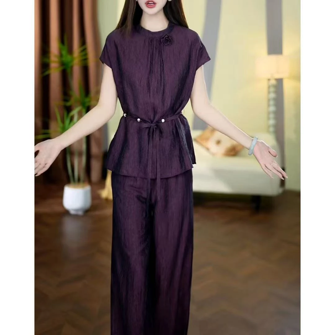 【套装】夏季高档两件套设计感时装女装服装9542[SDN]J