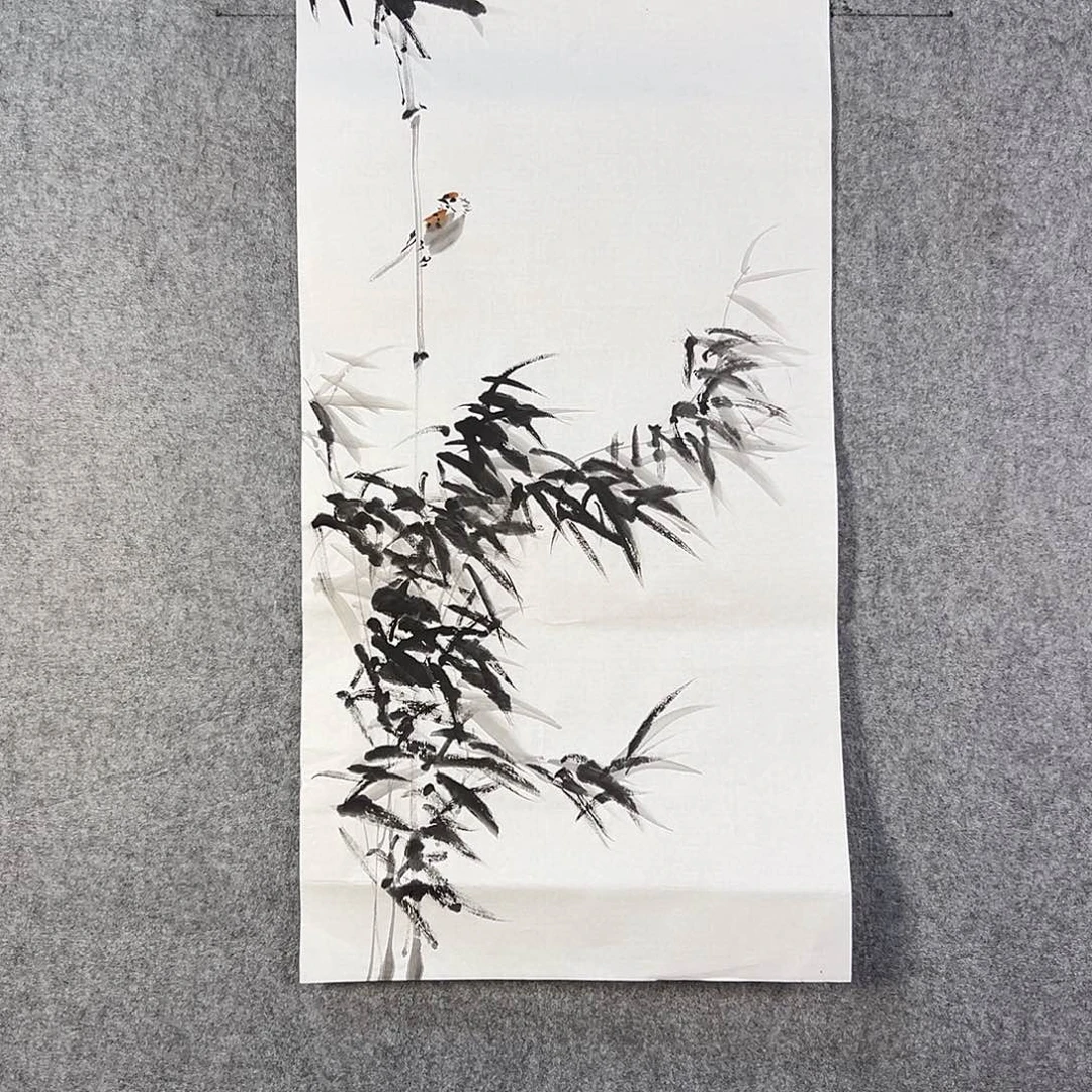 国画631 牡丹之花之叶的颜色与叶