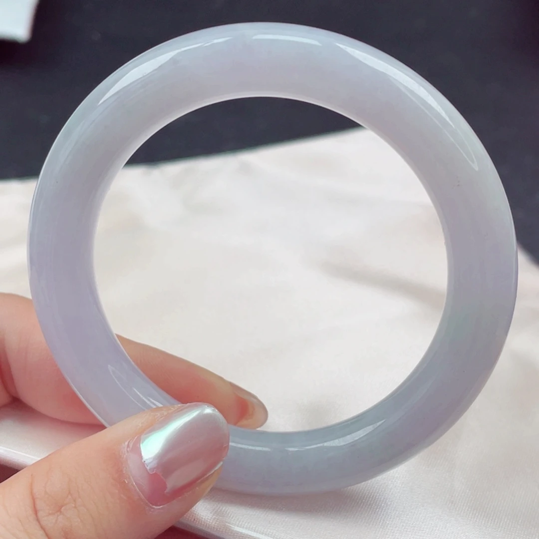 翡翠未镶嵌手镯55圆条