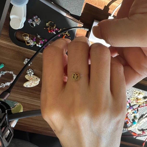 雲涌之丽 钛钢戒指 【笑脸戒指金色指环老板私物】ZLR0112