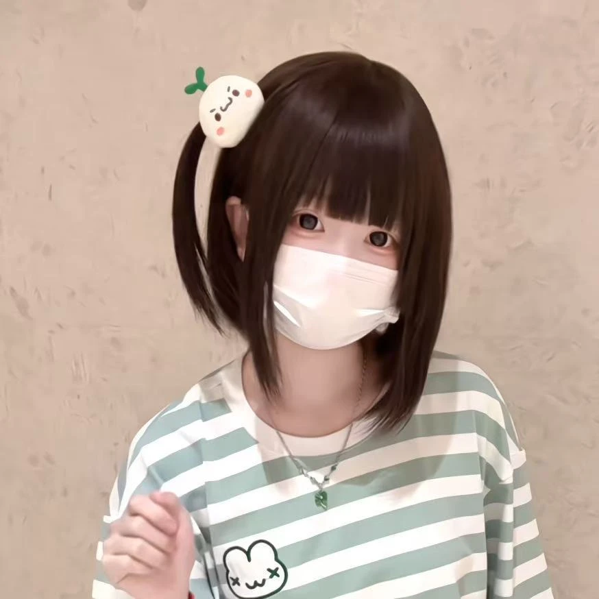 可爱二次元长草团子发夹发绳卡通毛绒侧边夹发饰