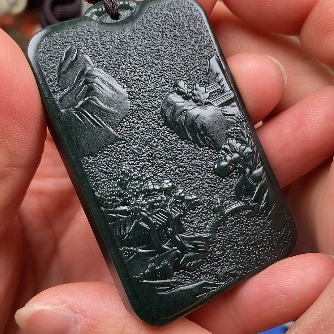 和田玉未镶嵌挂件