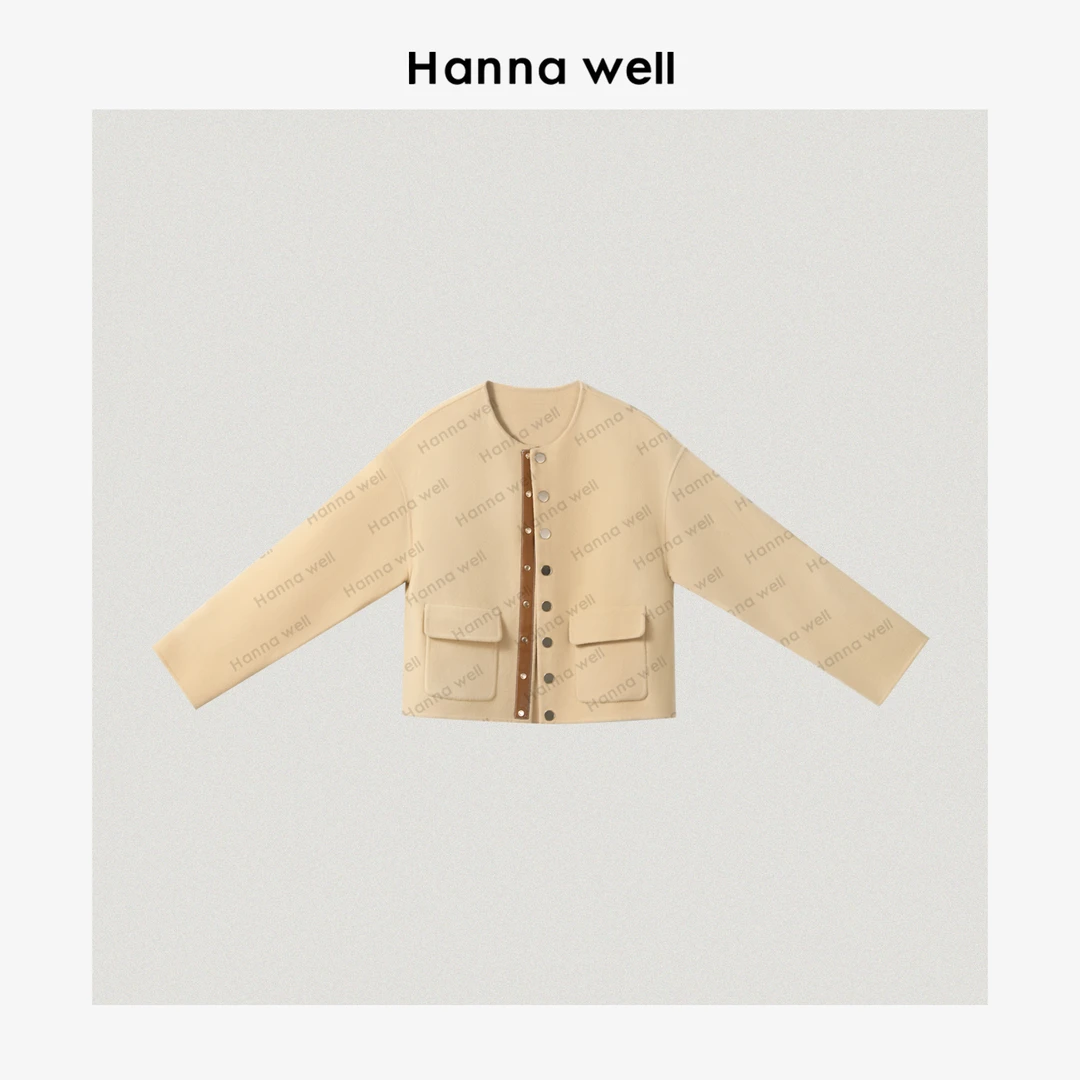 61号【年中狂欢】不退换！高支100%羊毛 双面呢拼色大衣 WT3C7041