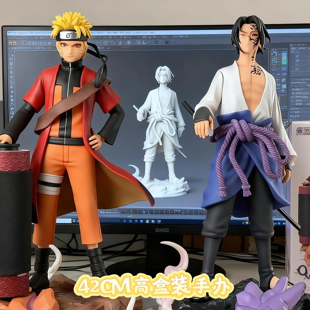 42CM高手办仙人鸣人咒印佐助火影忍者潮玩男生礼物模玩公仔机箱摆