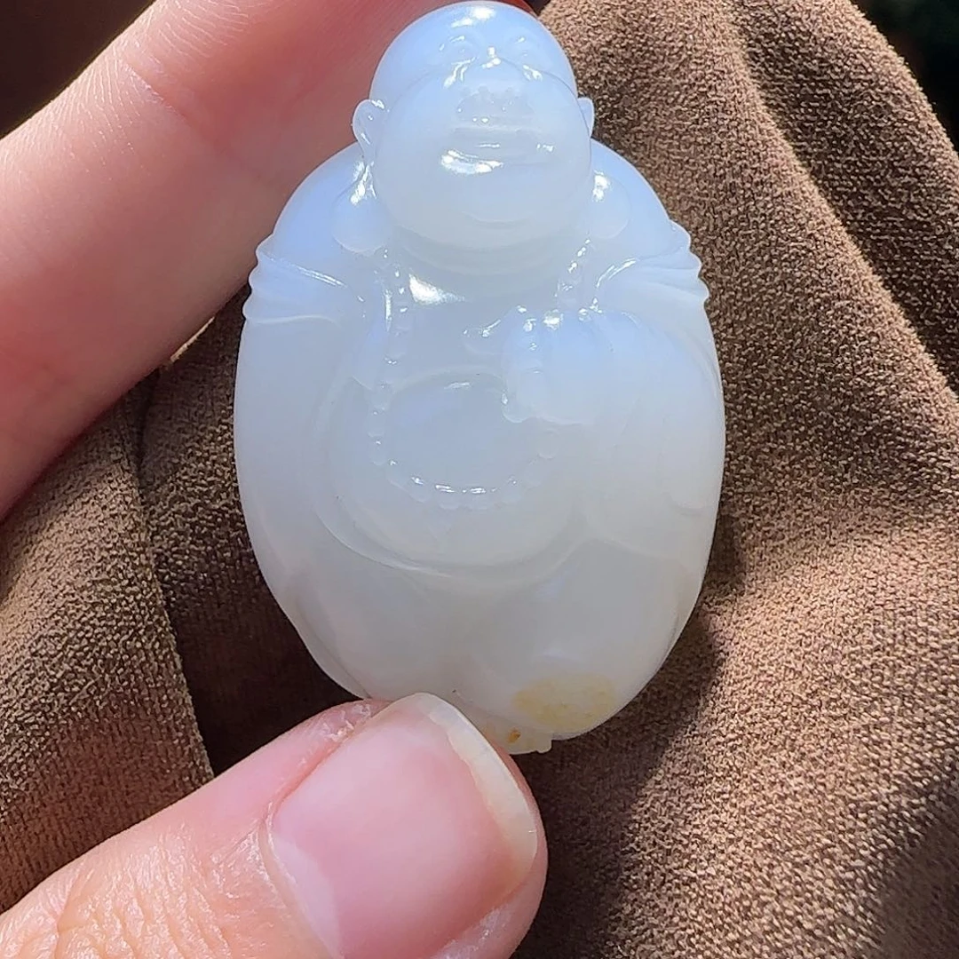 百****颈饰未镶嵌和田玉弥勒佛