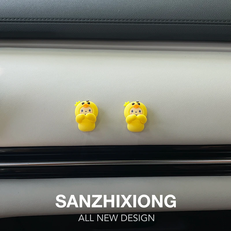 【两个装】可爱皇冠猴车载挂钩创意前排数据线收纳固定理线器挂钩