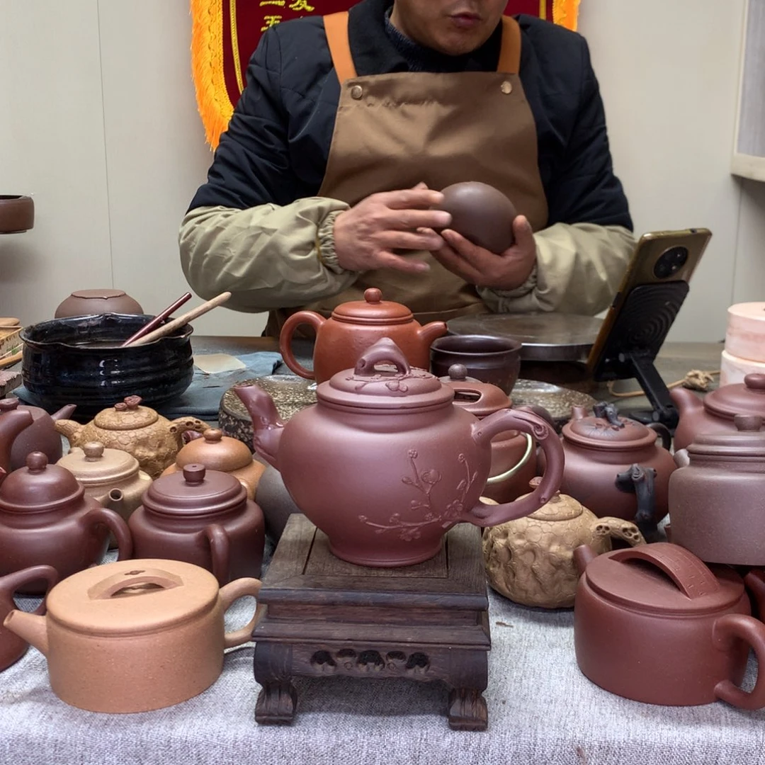 紫泥茶壶s****✨梅花报春450c半手工制作