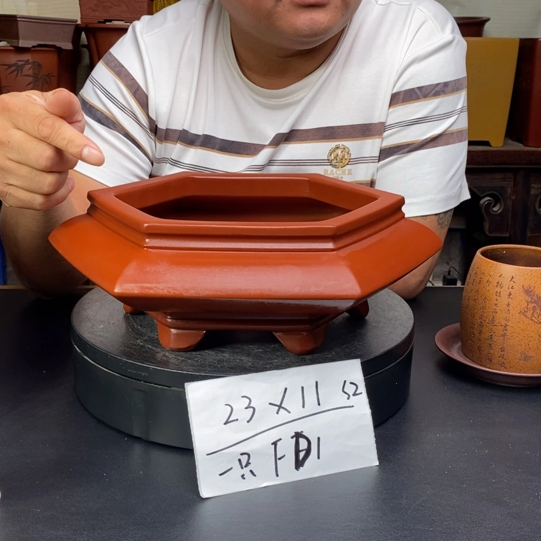紫砂花盆货号一只FD1