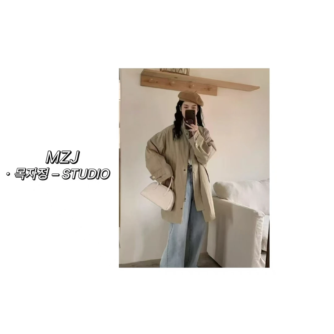 무지징−【玩转巴恩风】韩国单！设计感复古工装外套-85186B