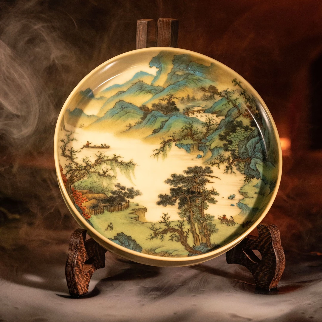 【小乔赏瓷】谢小金秋山渡江壶承 xxj63