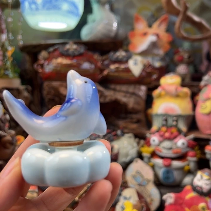 陶摆件小镇青花每日有新品