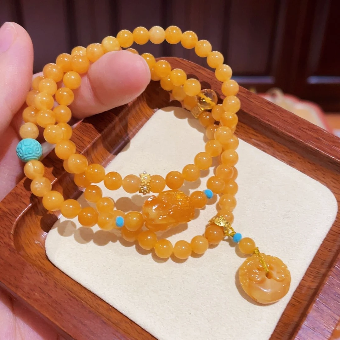 蜜蜡手链未镶嵌手串