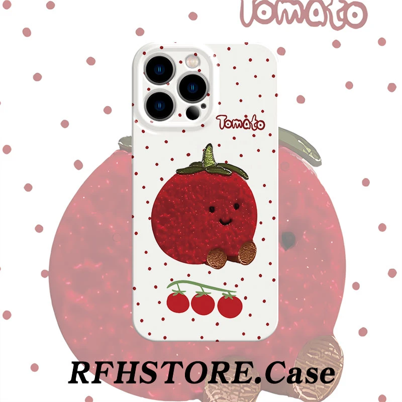 ZMGX波点西红柿适用iPhone17/16promax菲林手机壳华为vivoppo小米