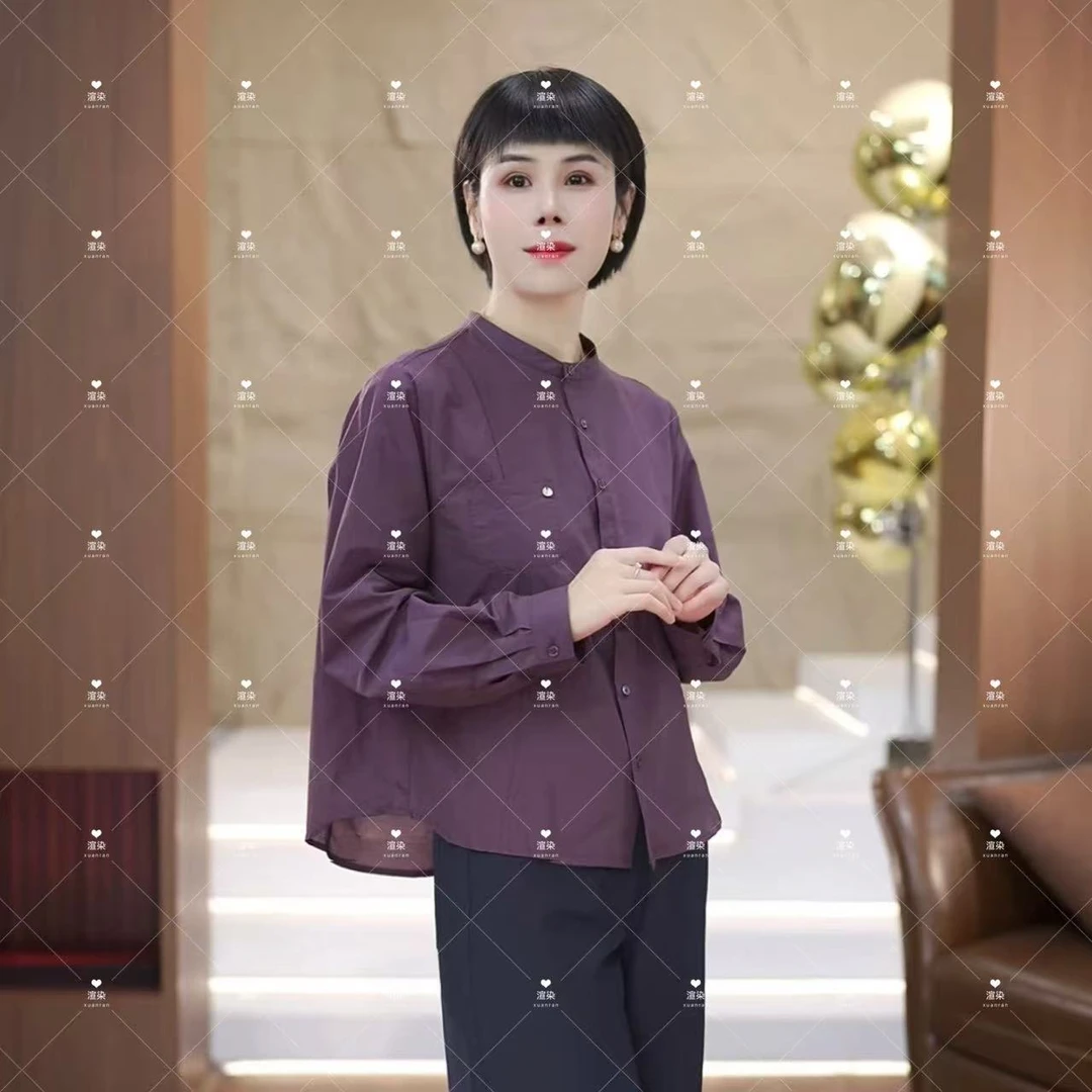 【渲渲推荐】QQ-86210早秋休闲竖纹口袋衬衣