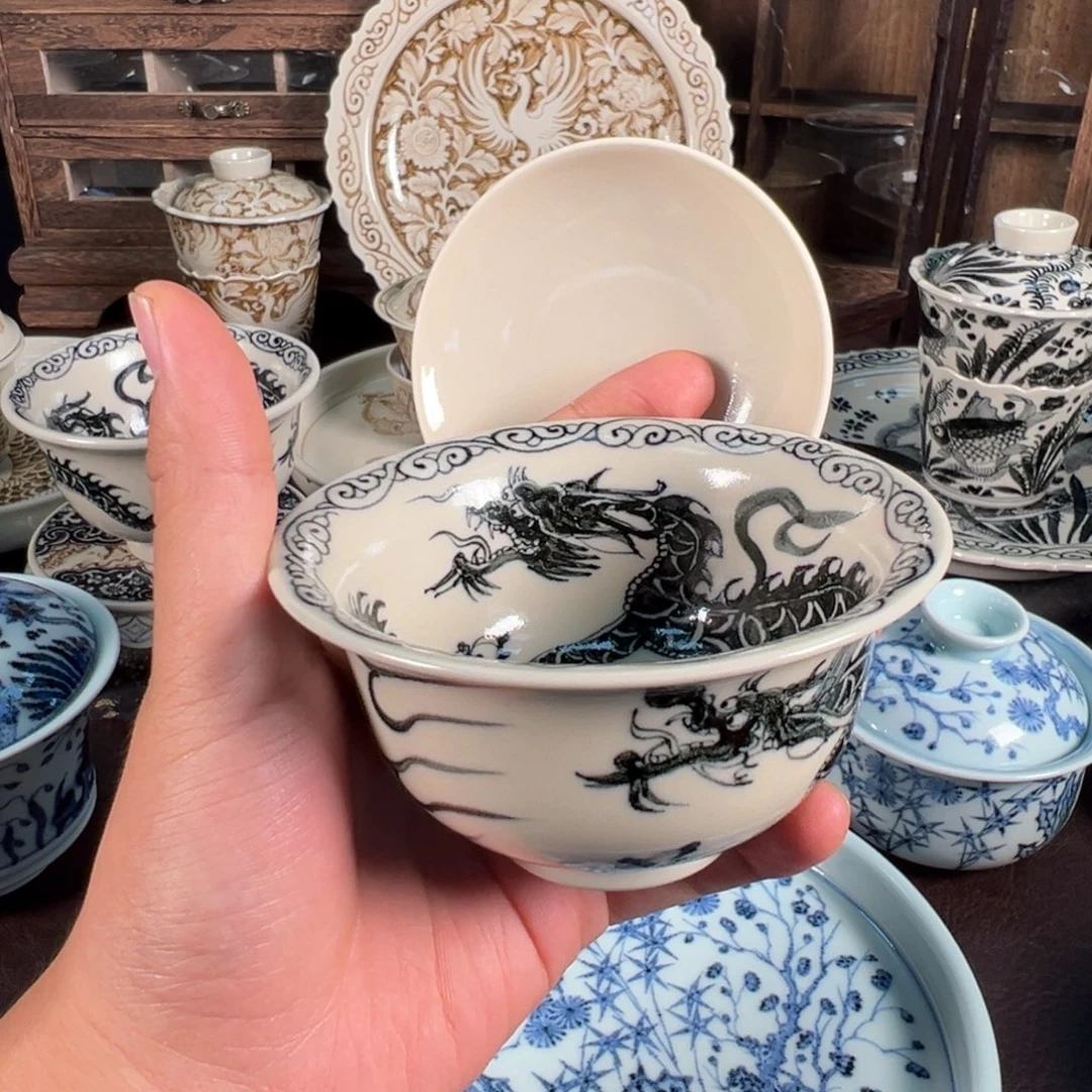 来***汁景德镇手工手绘陶瓷