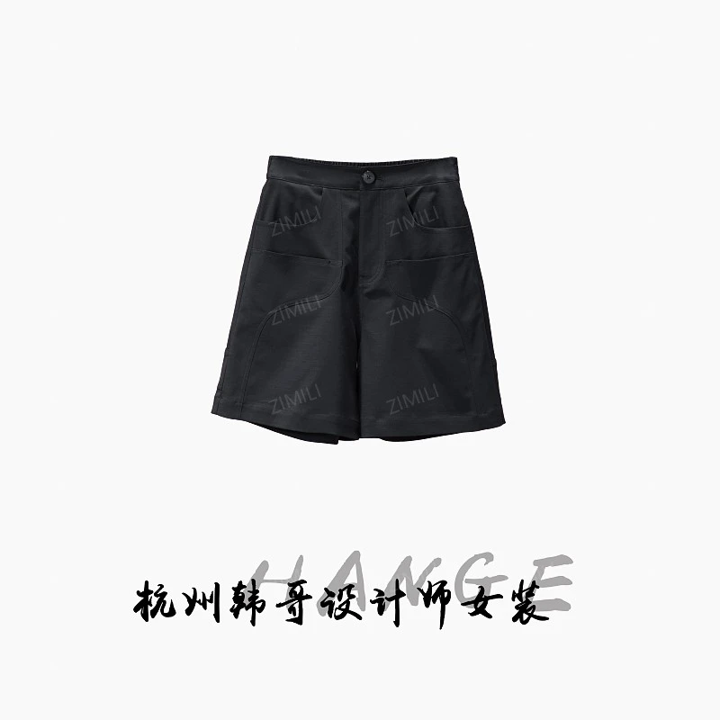 【韩哥女装】暗夜黑高腰时尚休闲A字短裤9290