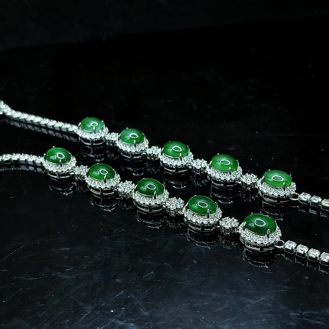 【李想精选】翡翠蛋面手链L21【多样性发其一】