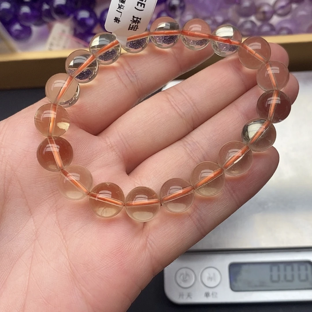 未镶嵌手链水晶巴西黄水晶11+