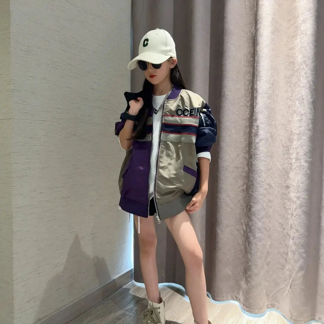女童外套春秋季2025新款儿童秋装休闲上衣棒球服潮酷穿搭时髦洋气