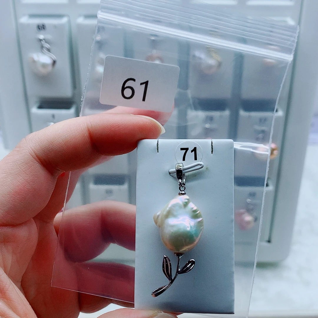 吊坠(不含链)淡水珍珠合金