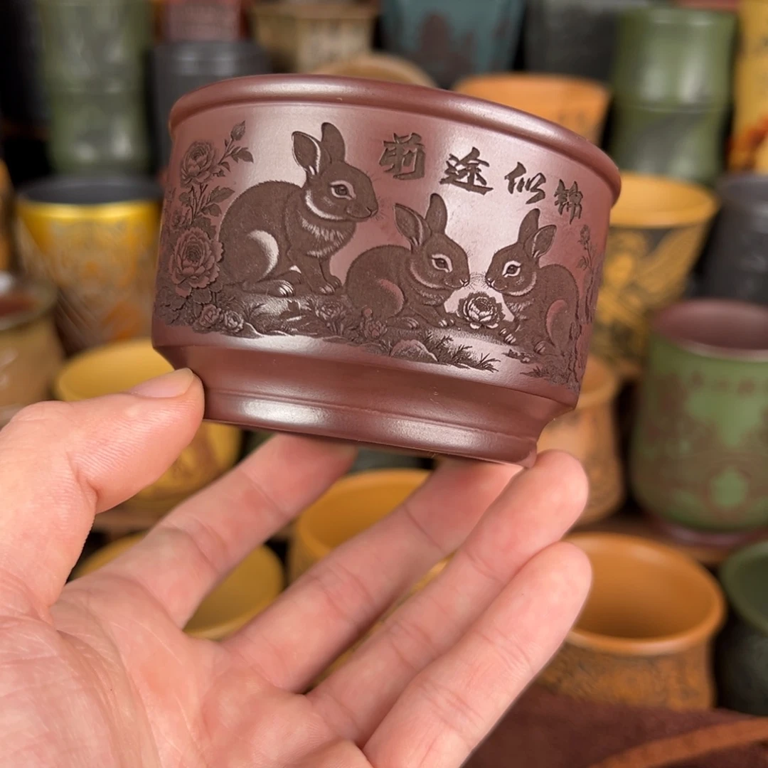 茶杯紫砂宜兴原矿紫砂杯