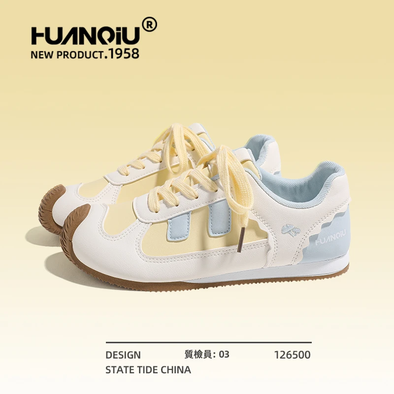 环球女鞋2025秋季新款百搭德训鞋厚底增高运动板鞋爆款轻便阿甘鞋