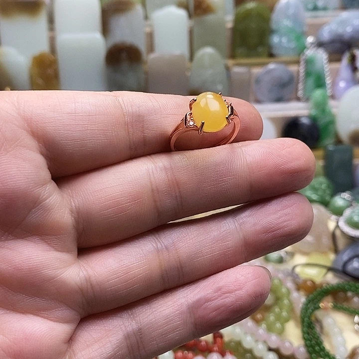 蜜蜡未镶嵌戒指蜜蜡