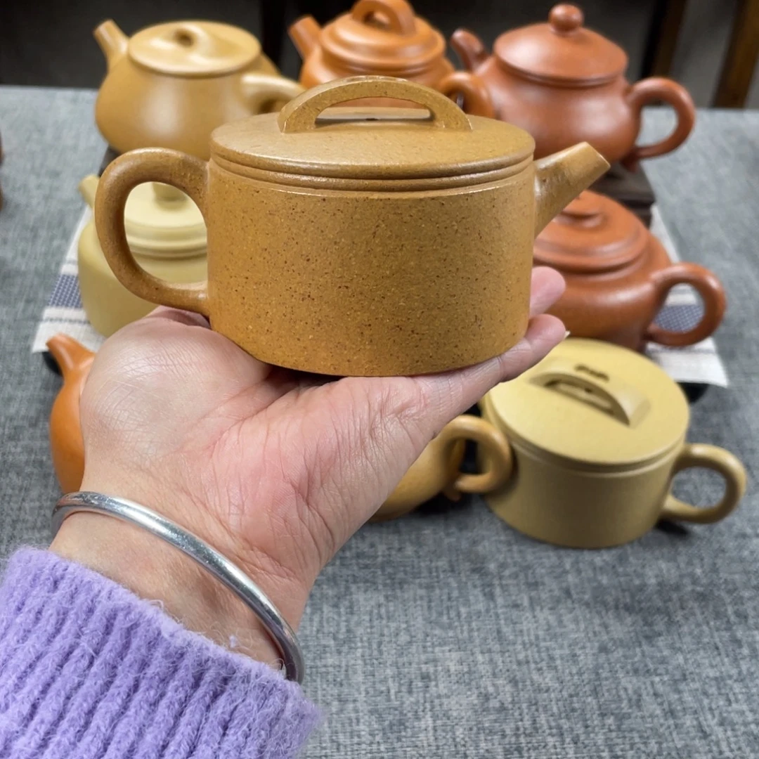 紫砂茶壶黄金段汉瓦全手30目190