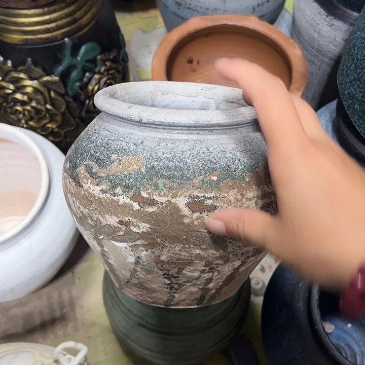 粗陶盆默认打孔高15口13